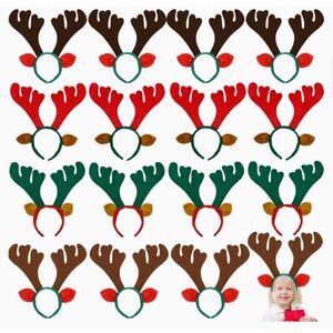 16 Piece Christmas Reindeer Antler headbands